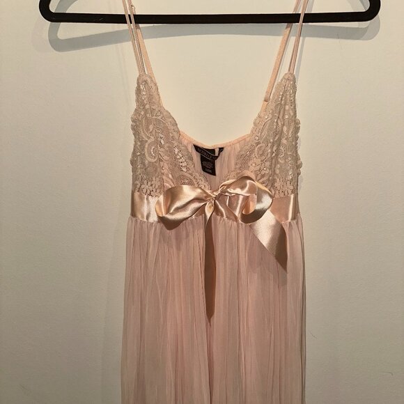 Pale Pink Lace Babydoll Slip - Picture 4 of 7